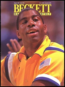 Magic Johnson August 1991 Beckett Basketball Monthly Magazine #13 - Picture 1 of 2