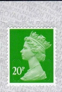 QE2-2018 MNH 20p With Security Overlay M18L & MAIL- from Counter Sheet PB sL - Picture 1 of 1