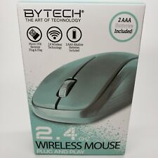 BYTECH 2.4GHz WIRELESS MOUSE PLUG AND PLAY - 2 AAA Batteries included NEW NIB