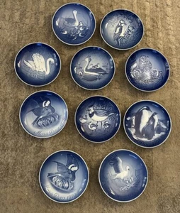 Lot Of 9different Bing & Grondahl Mother's Day Collectors Blue Plates 1970-2008 - Picture 1 of 11