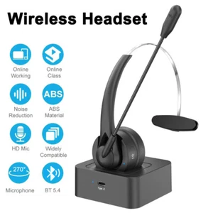 Trucker Auriculares Inalámbricos Bluetooth 5.4 con Micrófono con Cancelación de Ruido para Teléfonos PC - Imagen 1 de 24