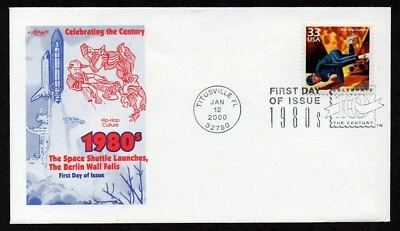 USA, SCOTT # 3190-O, ARTMASTER FDC COVER HIP-HOP CULTURE, CELEBRATE CENTURY 2000 - Image 1 of 2