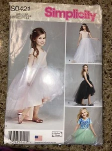 Simplicity Schnittmuster 0421/1122 Kind Mädchen Tüllrock Größe 3-6 ungeschnitten - Bild 1 von 2