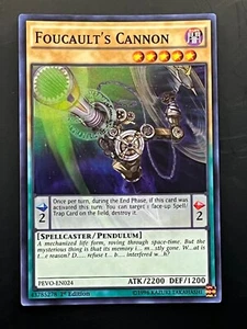 Tarjeta Yugioh Foucault's Cannon súper rara PEVO-EN024 1ª edición - Imagen 1 de 2