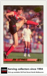 1994 Select AFL Trading Card Series Gold Card -G16: Jim Stynes ( Melbourne)