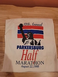 Vintage 12th Annual Parkersburg Half Marathon T-shirt 1998 Medium  - Picture 1 of 10