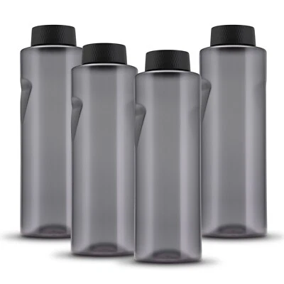 4 x Tritan Trinkflasche 800 ml Wasserflasche Kavodrink Wasser schwarz matt - Bild 1 von 4