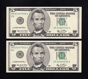 F.C. ESTADOS UNIDOS UNITED STATES , PAREJA 5 $ 2006 , S/C ( UNC ) , P.523A . - Imagen 1 de 2