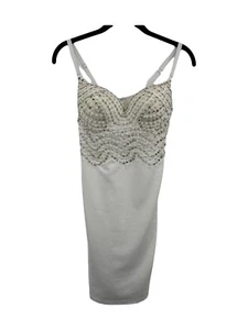 Windsor Gr. Small Spitze weiß geblendet Perlen Strass BH-Cups figurbetont D - Bild 1 von 6