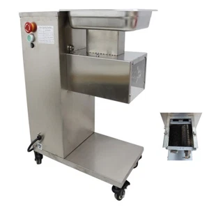 110V QE Commercial Meat Slicer Powered Cutter 3mm Blade 500KG/H 550W Large Inlet - Picture 1 of 19