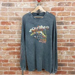 Urban Outfitters Biker Shirt Top Harley West Coast Alameda Oakland Grey Mens M/L - Picture 1 of 4