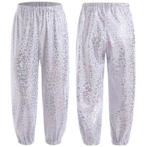 Girls Dancewear Dance Trousers Loose Pants 70's Wide Leg School Costume Workout - Picture 1 of 99