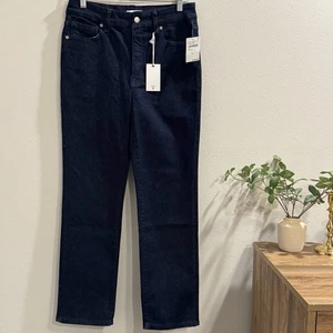 Good American Neu mit Etikett Größe 6-12 passt Always Fits Good Legs gerade Jeans lässig Stretch - Bild 1 von 8