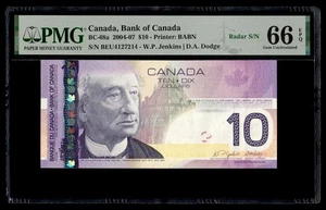 Canada π¨π¦ 2004 - $10 Ten Dollars **Radar S/N 4127214** PMG Gem UNC 66 EPQ - Picture 1 of 2