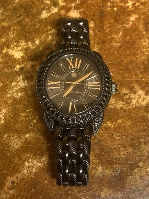 Часы Judith Ripka Madison черные нержавеющая сталь и черная шпинель - Изображение 1 из 4