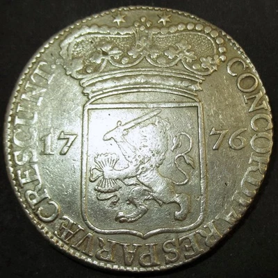 1776 Date of Independence! US. DUTCH COLONIAL SILVER LEG DOLLAR! Silver Dukaat Z - Image 1 of 4