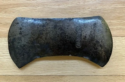 CABEZA DE HACHA DE CRUCERO DE DOBLE BROCA CON LOGOTIPO OVALADO ARTESANAL - BUSHCRAFT TALA VINTAGE EE. UU. Foto 1 de 4