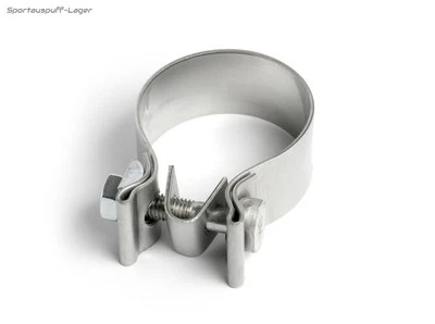 FOX Edelstahl Auspuffschelle Bandschelle f. Auspuff-Montage von 51mm-53mm Rohr - Image 1 of 4