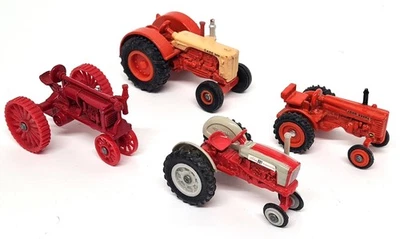 Ertl 1/64 Case John Deere Farmall Ford Tractor Set X4 Unboxed Diecast Farm - Image 1 of 3