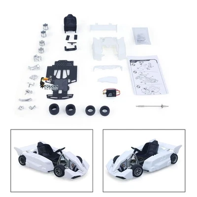 Plastic JDM 298B 1/10 RC Go-Kart Racing Vehicle KIT Model Motor Metal Wheel Toy - Image 1 of 4