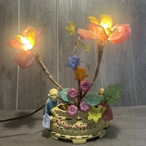 Vintage Lamp With Glass Flowers "Possible Richard Singer" Tested - Picture 1 of 10