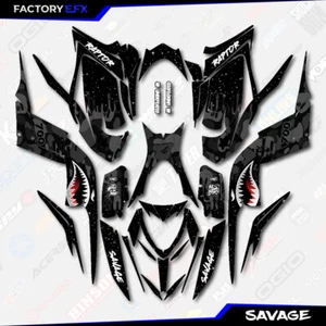 Kit de gráficos de carreras Black Savage Camo se adapta a calcomanía Yamaha Raptor 700 13-25 - Imagen 1 de 2