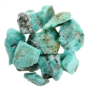 18 lb Amazonite Rough Stones - Craft Rocks Reiki Wire Wrapping Tumbling - Picture 1 of 9