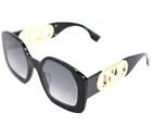 Fendi Women?S Luxury Sunglasses Oversized Fe40048u ~Black & Gold~ (New No Tags)