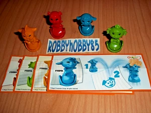 STAMPS COMPLETE SET 4 FIGURES WITH PAPERS KINDER JOY SURPRISE EGG TOYS 2013/2014 - Picture 1 of 5