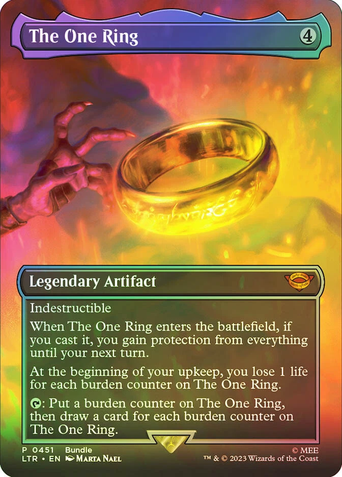 MTG FOIL The One Ring Bundle Borderless  - Promo: General #451 - Image 1 of 1