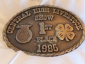 Central High livestock show buckle 1st place 1985 4-H first place 4" env22 - Picture 1 of 5