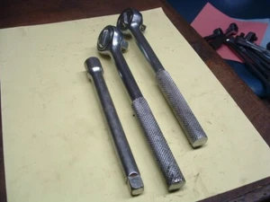 TWO 3/8" DRIVE SOCKET WRENCH RATCHET TOOLS AND A 6" EXTENSION - Picture 1 of 3