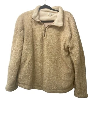 UMGEE Sudadera Suéter-Pulóver Difuso 1/4 Cremallera Grande Crema Acogedor Foto 1 de 4