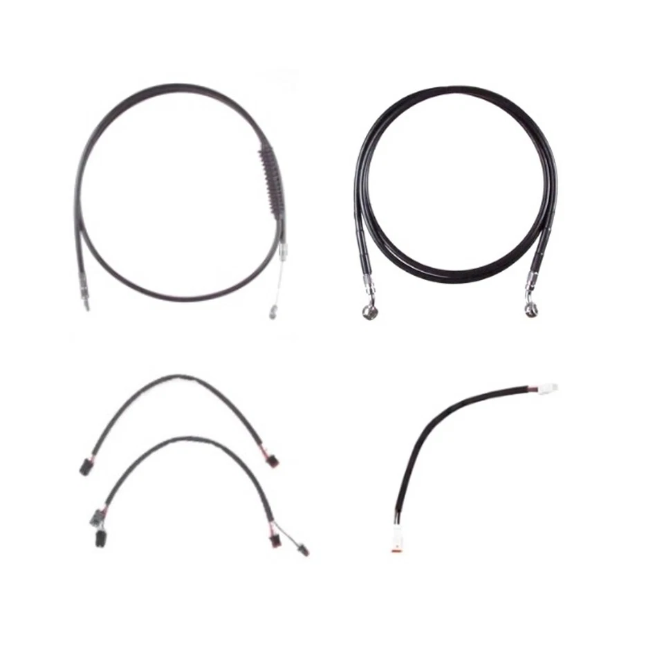 Kit Cmpt de línea de cable y freno negro +12" Harley-Davidson Softail 2018 en adelante con ABS Foto 1 de 1