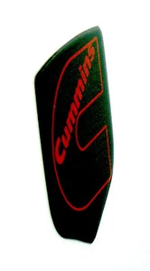 GRILLE EMBLEM fits RAM DIESEL 2006-2010 Black/RED Outline - Foto 1 di 2