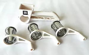 4 pc Hand Held Rotary Cheese Grater Shredder Slicer Cooking Club of America New - Picture 1 of 7