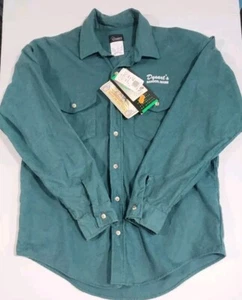 Vtg Codet Long Sleeve Shirt Button Up Green Dysart's Bangor Maine - Picture 1 of 10