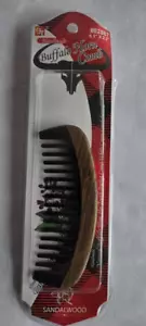 Natural Buffalo Horn Fin Tooth Pocket Comb Sandalwood Handmade 6.1" x 2.2" - NEW - Picture 1 of 4