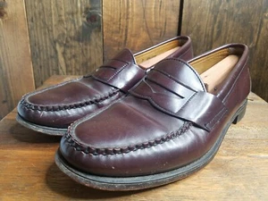Vintage Brooks Brothers braune Leder Slipper Halbschuhe Größe 11D hergestellt in den USA Schuhe - Bild 1 von 10