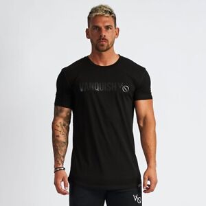 Men Vanquish Fitness Street Tops Oversize Shortsleeve T-Shirt Running Outdoor UK