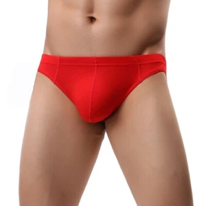 95 % Baumwolle 5 % elastischer roter Tanga Herren Unterwäsche/Slip, Größe (L) - Bild 1 von 3