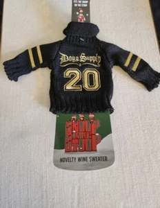 Snoop On The Stoop Novelty Wine Sweater Black/Gold Christmas Gift Snoop Dog NEW - Picture 1 of 5