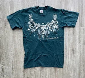 Vintage Wisconsin Dells Indian Chief Headdress Feather Jerzees Shirt Men Size M - Picture 1 of 6