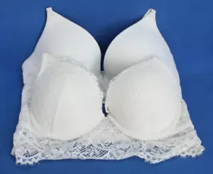 H&M Underwire Padded Plunge T-shirt Bra Lot Size 34C #H6523 - Picture 1 of 6