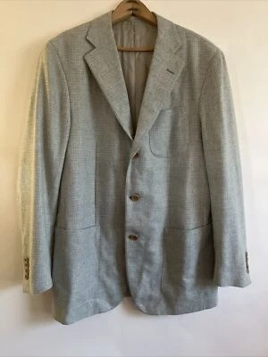 Beercroft Bull 50 6R Handmade in Italy Raffaele Caruso Wood Cashmere Jacket - Image 1 of 4