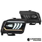 VLAND LED Projector Headlights For 2005-2009 Ford Mustang Dynamic DRL Sequential