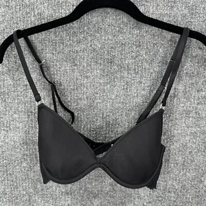 Fleur Du Mal Black Underwire Lace Wing Bra Size 32C Sexy - Picture 1 of 13