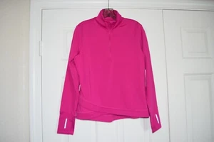 Women's Size L Layer Magenta Fushia Red 1/2 Zip Athletic Running Pullover - Picture 1 of 10