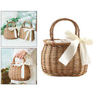 Women Rattan Basket Bohemia Straw Bag Knitted Handbag Birthday Gift Decor