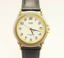 BELAIR Unisex Swiss Quartz Movement Brushed Stainless Steel Gold Plated Watch